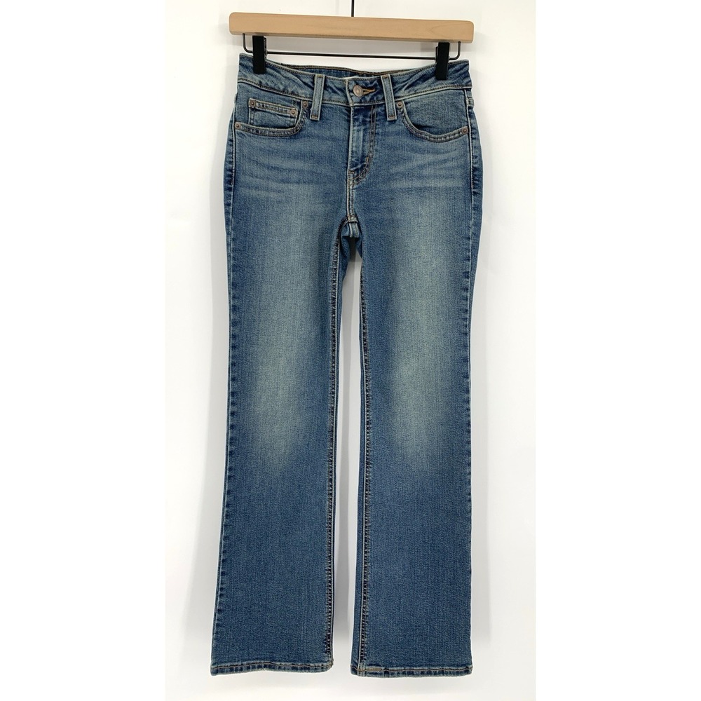 Levis Superlow Boot Jeans Womens 25 Blue Bootcut Cotton Stretch Denim Pants
